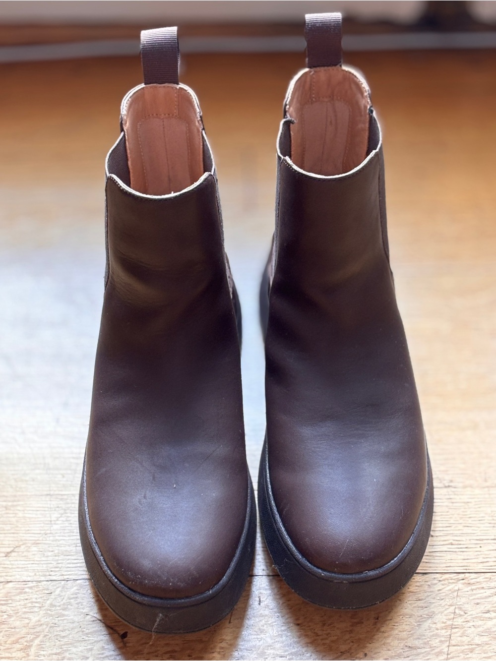 Fitflop Dark Brown Leather Chelsea Booties